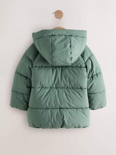 Green Padded Shower Resistant Coat