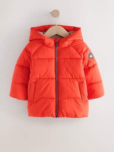 Orange Padded Shower Resistant Coat
