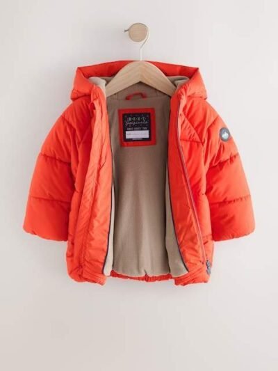 Orange Padded Shower Resistant Coat