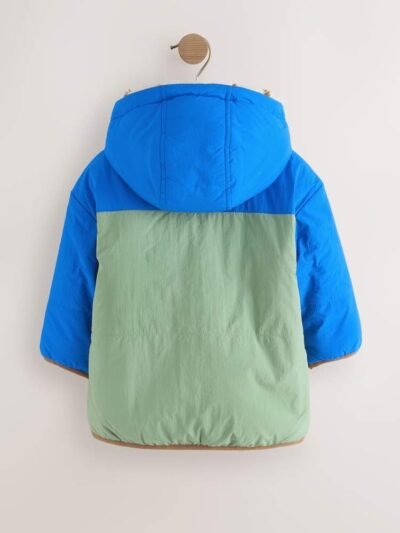 Blue/Green Reversible Borg Jacket
