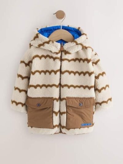 Blue/Green Reversible Borg Jacket