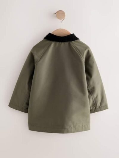 Khaki Green Cord Collar Coat