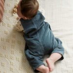 Mid Blue Cord Dungarees and Bodysuit Baby Set