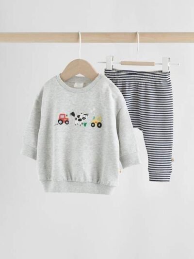 Grey Farm Character Baby Sweatshirt and Leggings Set