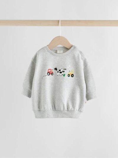 Grey Farm Character Baby Sweatshirt and Leggings Set