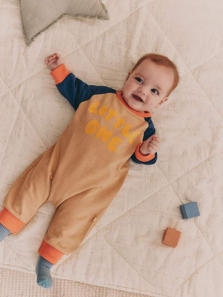 Multi Colourblock Baby Sweat Romper