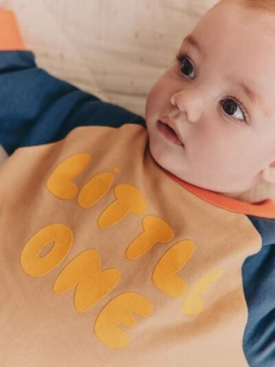 Multi Colourblock Baby Sweat Romper