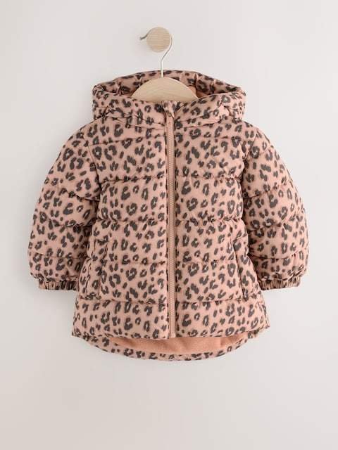 Animal Shower Resistant Fleece Lined Hooded Padded Coat