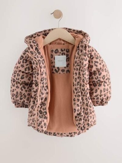 Animal Shower Resistant Fleece Lined Hooded Padded Coat