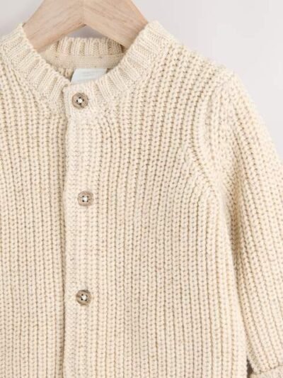 Neutral Milk Club Chunky Knitted Embroidered Baby Cardigan