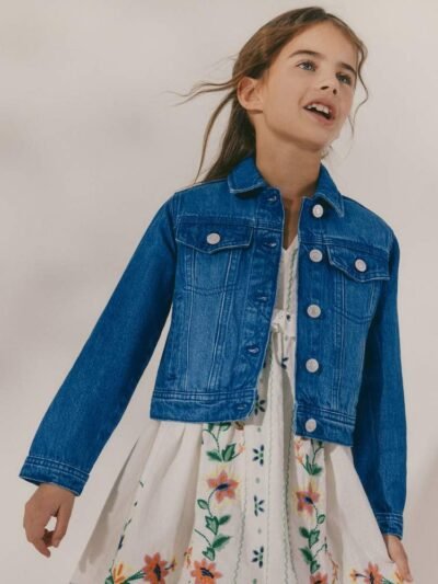 Denim Bright Blue Western 100% Cotton Jacket