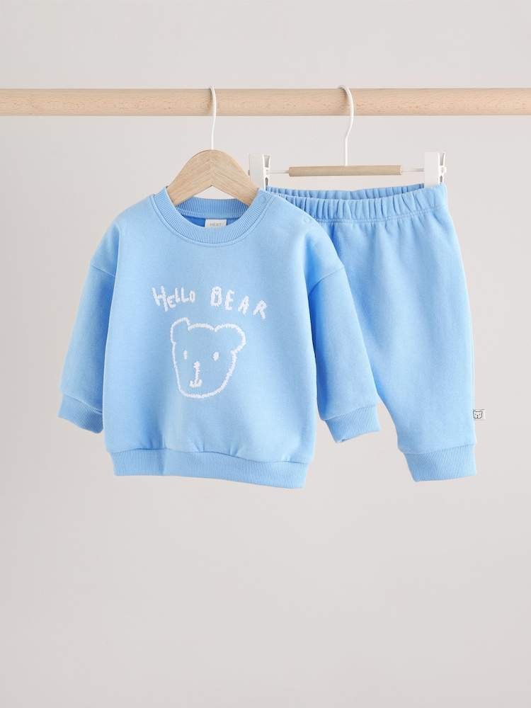 Blue Bear Sweatshirt and Joggers Set