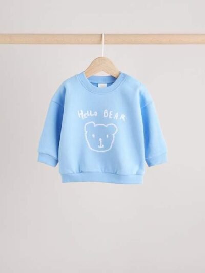 Blue Bear Sweatshirt and Joggers Set