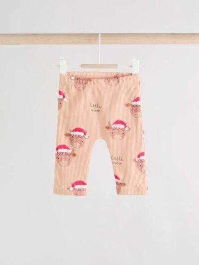 Navy Christmas Hamish Baby Fleece Top and Leggings Set