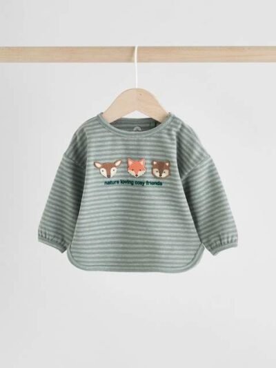 Green Character Top and Leggings 2 Piece Baby Set