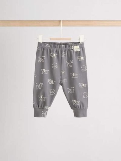 Monochrome Dog Top and Leggings 2 Piece Baby Set