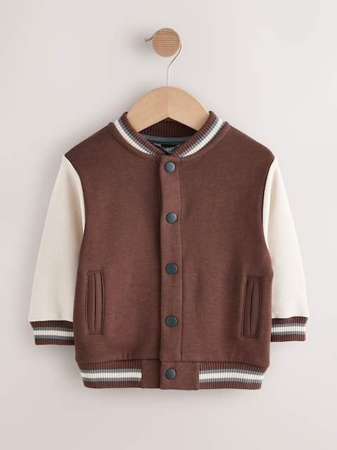 Chocolate Brown Jersey Bomber Jacket