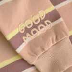 Rust Brown Stripe Baby Sweat Romper