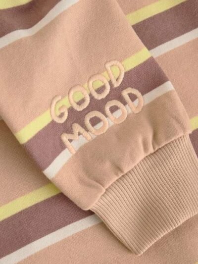 Rust Brown Stripe Baby Sweat Romper