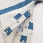 Blue Stripe Baby Sweat Romper