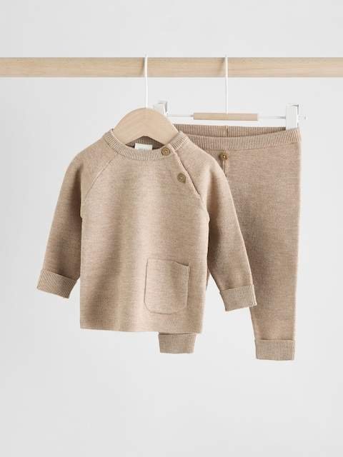 Neutral Baby Knitted Jumper and Leggings Set