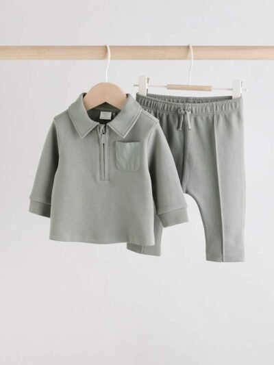 Grey Baby Top and Leggings Set