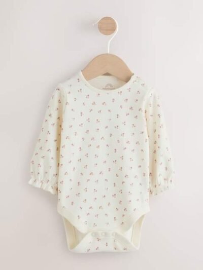 Pink Embroidered Baby Cord Pinafore Long Sleeve Bodysuit & Tights Set