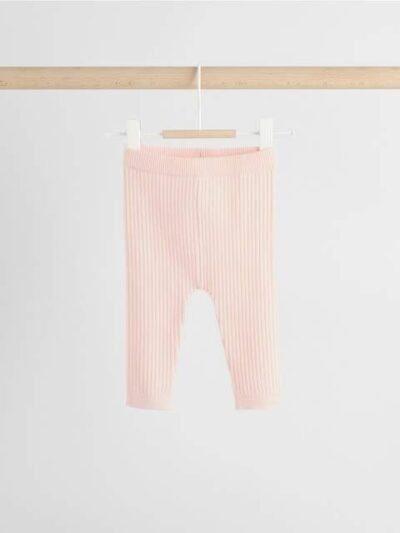 Light Pink Knitted Jumper and Legging 2 Piece Baby Set