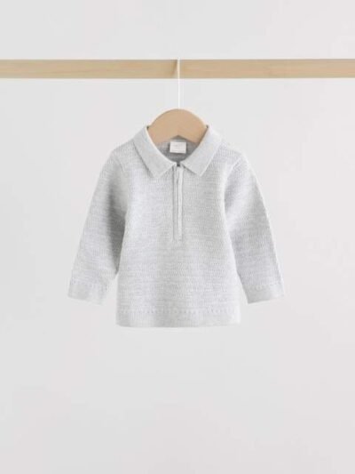 Grey Baby Knitted Jumper and Leggings Set