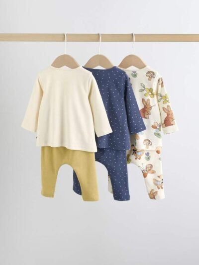 Ecru Long Sleeve Top And Leggings Set 6 Piece