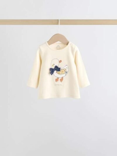 Ecru Long Sleeve Top And Leggings Set 6 Piece