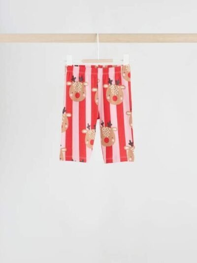 Red/Pink Reindeer Christmas Sweat and Joggers Baby Set