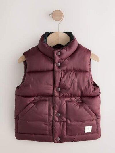Burgundy Red Padded Gilet
