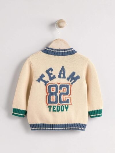 Varsity Bear 100% Cotton Cardigan