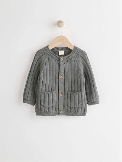 Grey Little Man 100% Cotton Cardigan