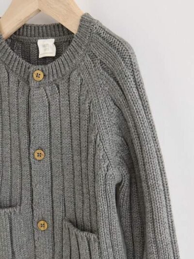 Grey Little Man 100% Cotton Cardigan