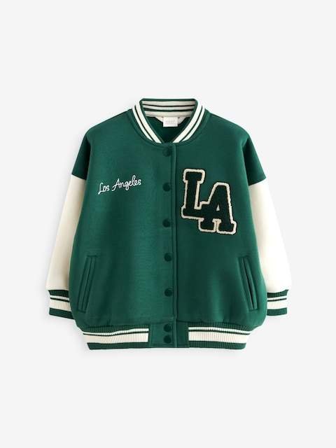 Green Varsity Embroidered Jacket