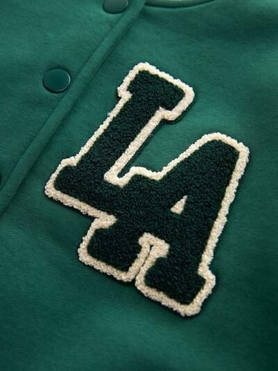 Green Varsity Embroidered Jacket