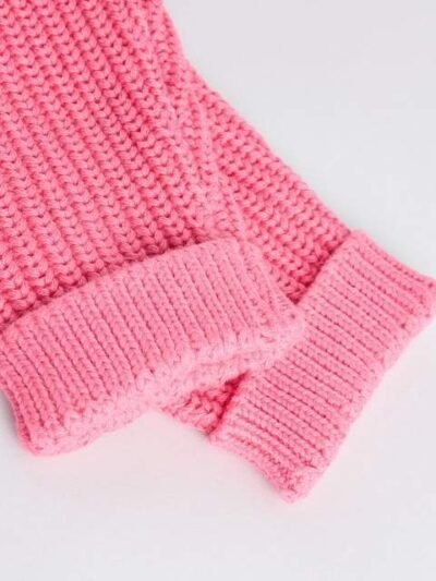 Pink Smile Embroidered Baby Cardigan