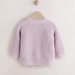 Purple and Apricot Flower Baby Embroidered Baby Cardigan