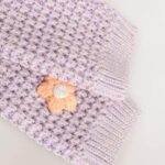 Purple and Apricot Flower Baby Embroidered Baby Cardigan