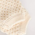 Ecru Knitted Embroidered Baby Cardigan