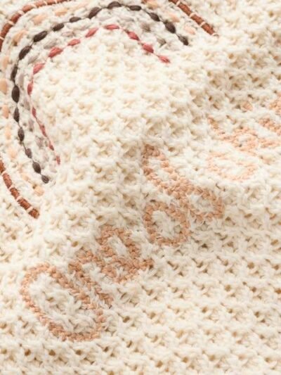 Ecru Knitted Embroidered Baby Cardigan