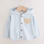 Blue 100% Cotton Cardigan