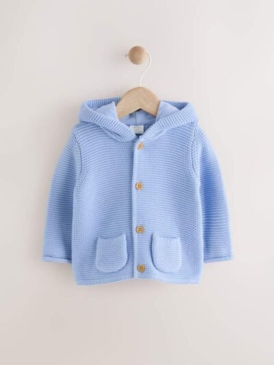 Blue Knitted Baby Cardigan