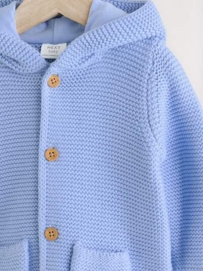 Blue Knitted Baby Cardigan