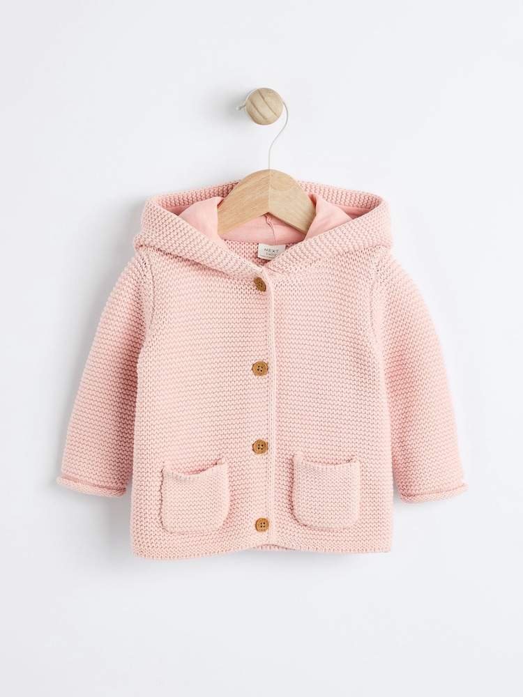 Pink Knitted Baby Cardigan