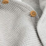 Grey Knitted Hooded Baby Cardigan