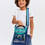 Smiggle Navy Blast Off Junior Id Lunchbag With Strap