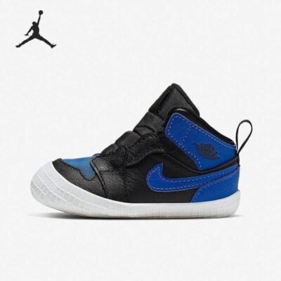 Nike Jordan 1 Crib Bootie Black & Royal Blue
